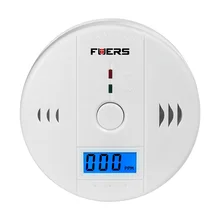 FUERS 85dB окиси углерода ЖК-дисплей Photoelectric независимых отравления угарным газом Предупреждение сигнализацией угарного газа Сенсор детекторы