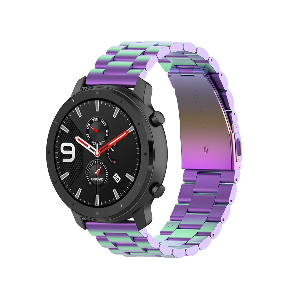 Premium 22mm Stainless Steel Metal Watch Strap - Elegant Bracelet Design