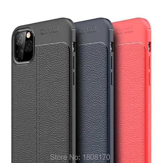 C-ku для Iphone 11 Pro Max 5,8 6,1 6,5 дюймов для samsung Galaxy NOTE10 Pro гибридный чехол с личи, мягкий ТПУ кожаный чехол Leechee, 50 шт