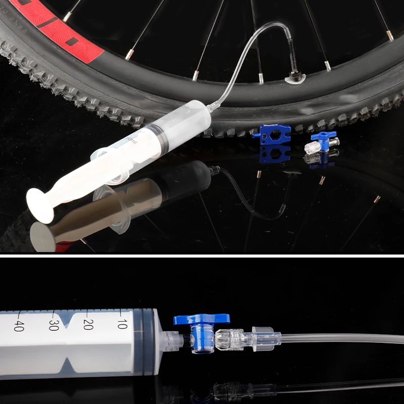 Fahrrad Tubeless Sealant Injector Fahrrad Spritze und Presta Valve