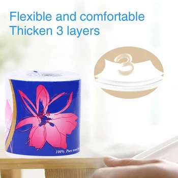 

Hot Selling 10 Rolls Toilet Paper Bath Tissue 3 Ply Soft Skin-Friendly for Home Bathroom Restaurant New LBV