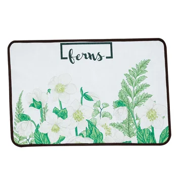 

Pastoral plant fresh strips door mat kitchenedroomathroom absorbent slip