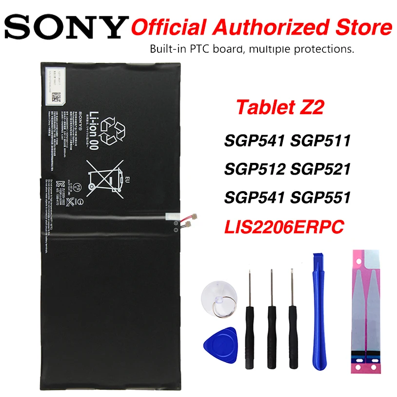 

Original Sony Tablet Battery For SONY Xperia Tablet Z2 SGP541CN SGP511 SGP512 SGP521 SGP541 SGP551 Tablet LIS2206ERPC 6000mAh