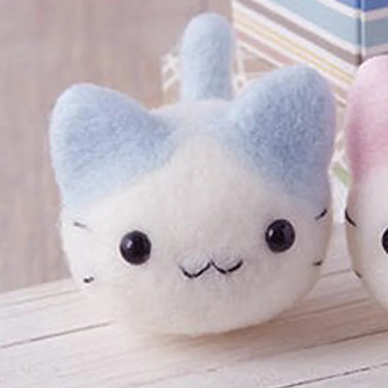 Cute Kitty Wool Felt Craft DIY Non Finished Poked Set Handcraft Kit for Needle Material Pack | Дом и сад