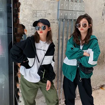 

Girls Casual Jacket Autumn Teenage Girls Sports Jacket for Girls Long Sleeve Coats for Kids Clothes Student Hooded Tops Outwears