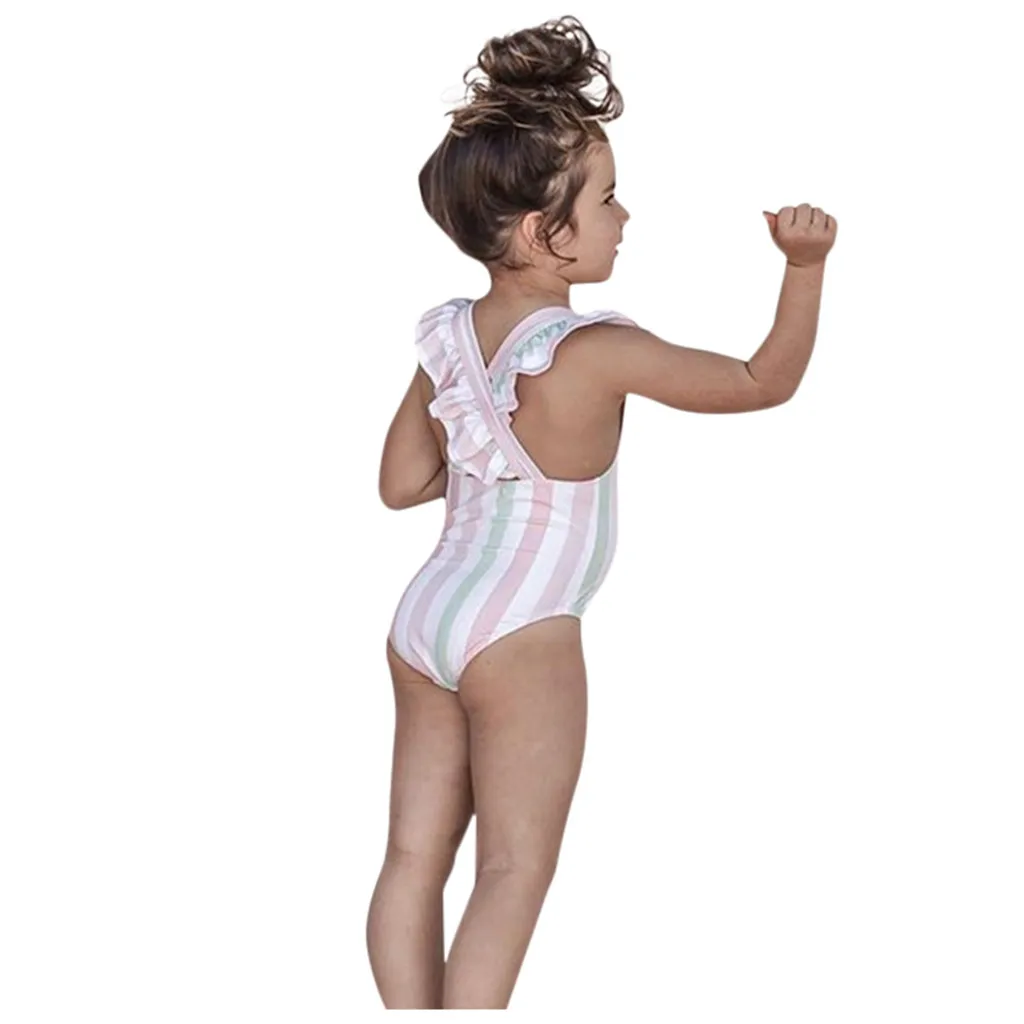 

Baby Girl Stripes Bikini Swimwear 2019 New Cute Hollow Out Bikini Swimsuit Summer Beach Bathing Suit Swimming Suit Hot L1219