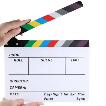 

Director Video Scene Clapperboard Clapper Board Acrylic Director TV Movie Film Action Slate Clap Handmade Cut Prop