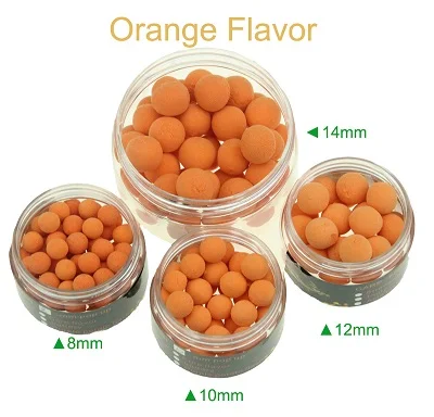 orange flavor Mosodo, бусины для ловли карпа, плавающие, всплывающие, бусинки, ПВА, шарики, бойлы, приманки, приманки, наживки, всплывающие цветные приманки в одной бутылке - Цвет: orange flavor