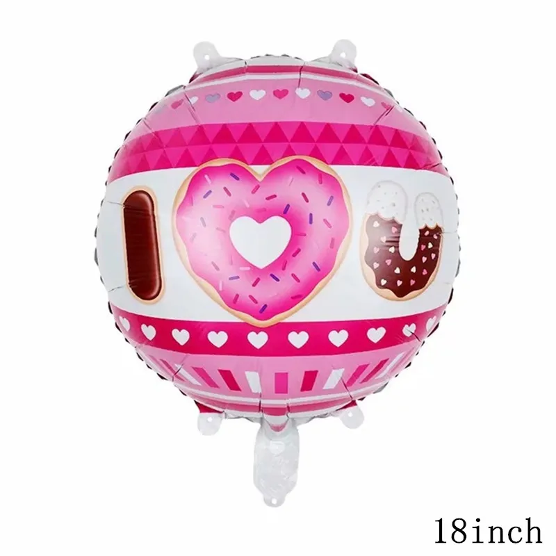 32Inch Donut Digital Foil Balloon Fruit Ice Cream Helium Balloon Birthday Party Decoration Kids Toy Sweet Digital Balloon Showe