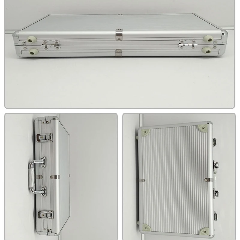 300 Yards Chip Box Aluminum Alloy Portable Toolbox Silver Rounded Packing Multi-function Toolbox