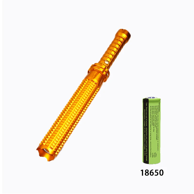 Golden 18650 battery Прямая с фабрики Q5 расширяемый светодиодный светильник-вспышка безопасности T6 флэш-светильник L2 светильник перезаряжаемый светильник-вспышка - Испускаемый цвет: Golden 18650 battery