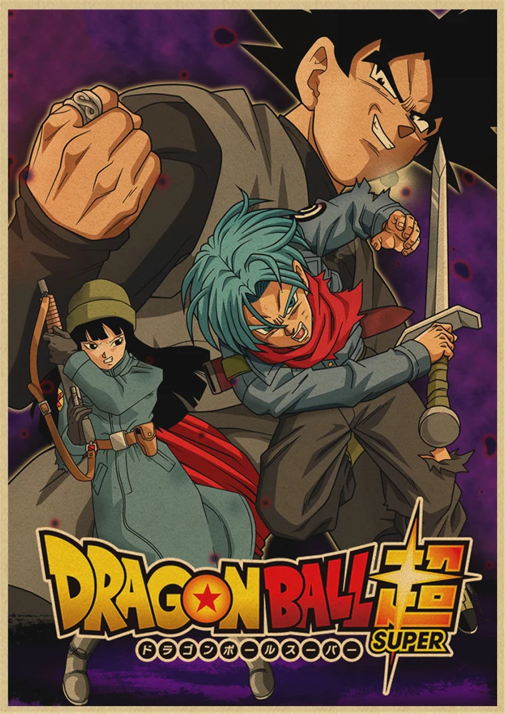 Серебристый Dragon Ball японского аниме фильм винтажные плакаты хорошего качества печатный плакат на стену в стиле ретро комнаты декоративная живопись дома - Цвет: Серебристый