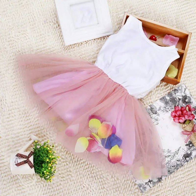 WEIXINBUY/комплект летней одежды из 2 предметов для маленьких девочек; футболка+ фатиновая юбка; костюмы; вечерние платья принцессы на День рождения; Vestidos; платье для девочек