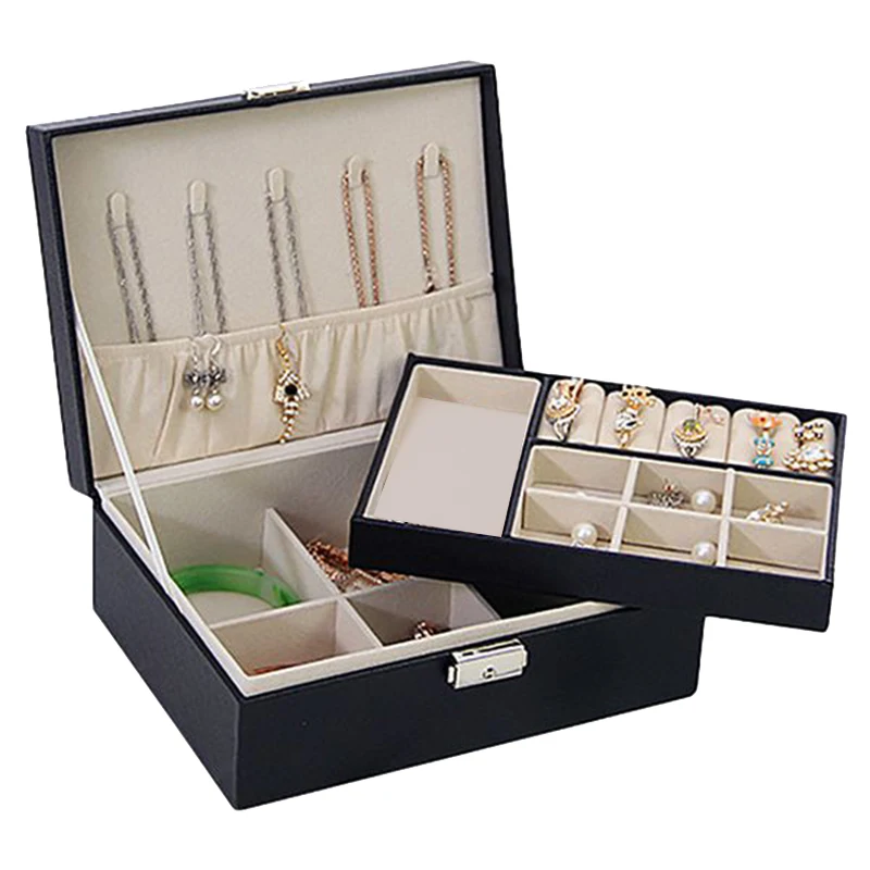Шкатулка для хранения ювелирных изделий большой емкости шкатулка серег ожерелий