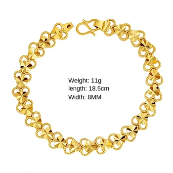 

not fade jewelry 18K gold Bracelets for women fine pulseira feminina pulseras de ley mujer bizuteria 18K gold jewelry bracelets