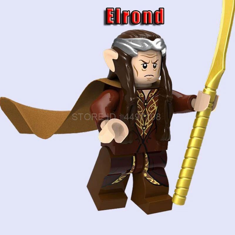 Elrond Хоббит бой пяти армий Гэндальф билбо смауг Бейн король Теоден строительные блоки детские игрушки персонаж фильма подарки на день рождения - Цвет: Elrond