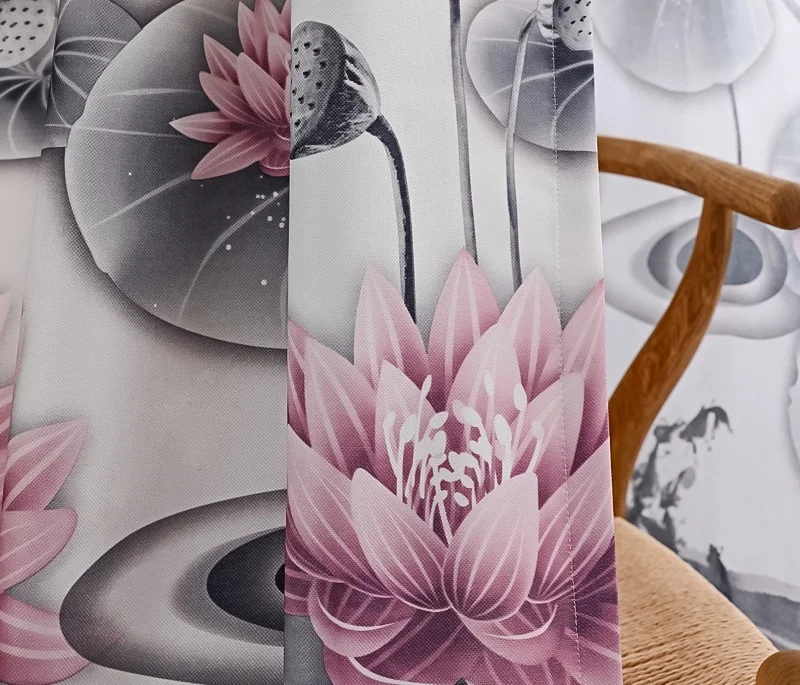 Китайская геомантическая живопись чернилами водяные чернила Lotus печать тени шторы для гостиной столовой спальни