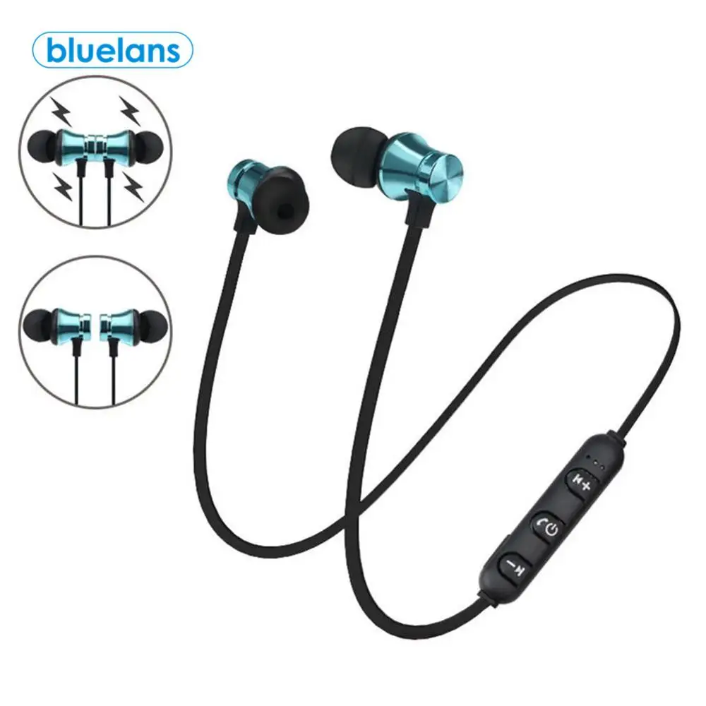 

Universal Bluetooth Earphone Sport Magnetic Stereo Sports Waterproof Earbuds Wireless in-ear Headset with Mic for iPhone Samsung
