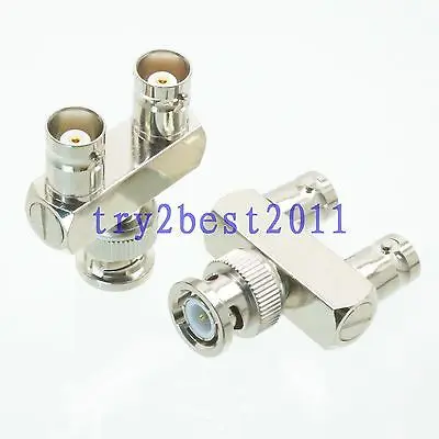 DHL/EMS 50 шт. разъем адаптера BNC штифт для 2x BNC jack pin Y Splitter RF коаксиальный-C1