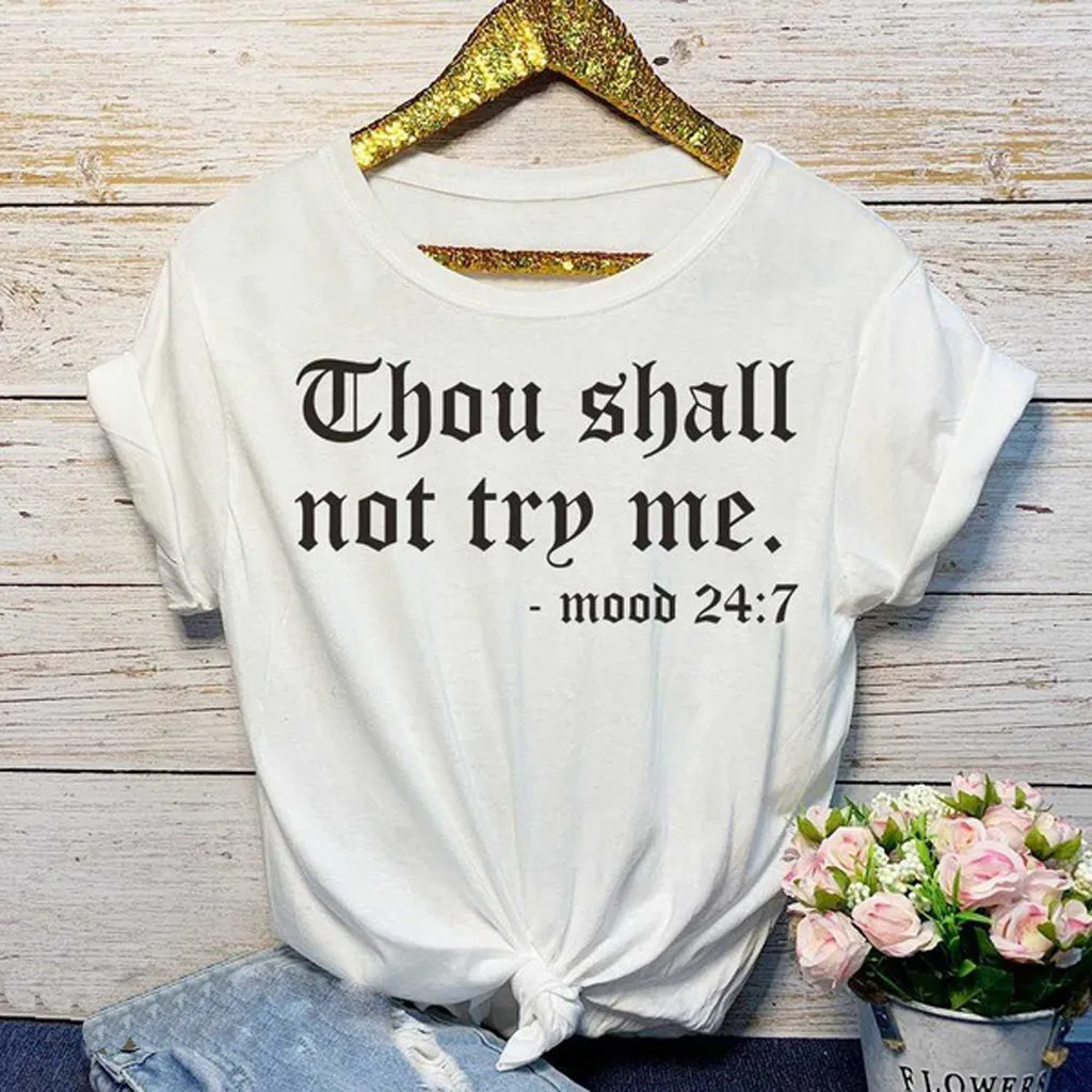 

Women Letter T-shirt Fashion Casual O-neck Print Short Sleeve T-shirt Top Camisetas Verano Mujer Women Clothes Tee Shirt Femme
