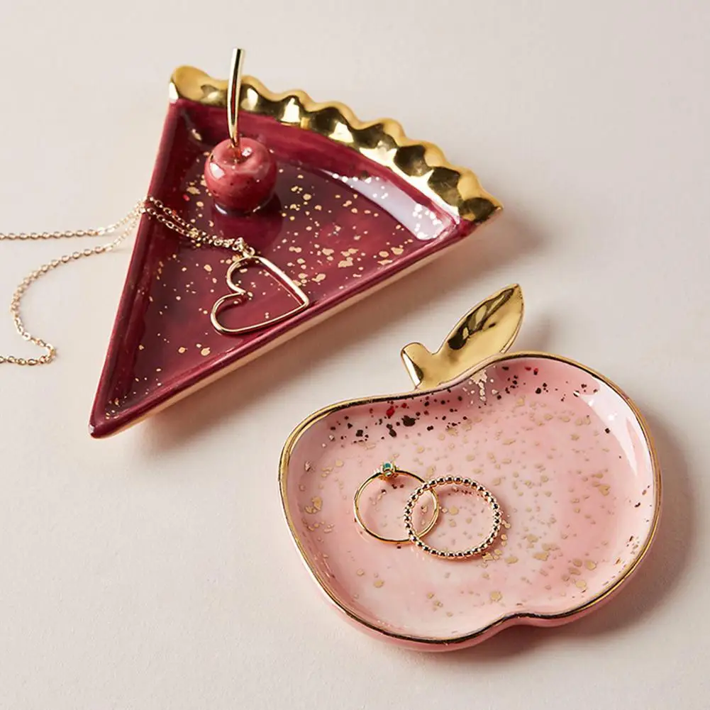 Ceramic Watermelon Apples Shape Earrings Necklace Jewelry Storage Dish Plate | Украшения и аксессуары