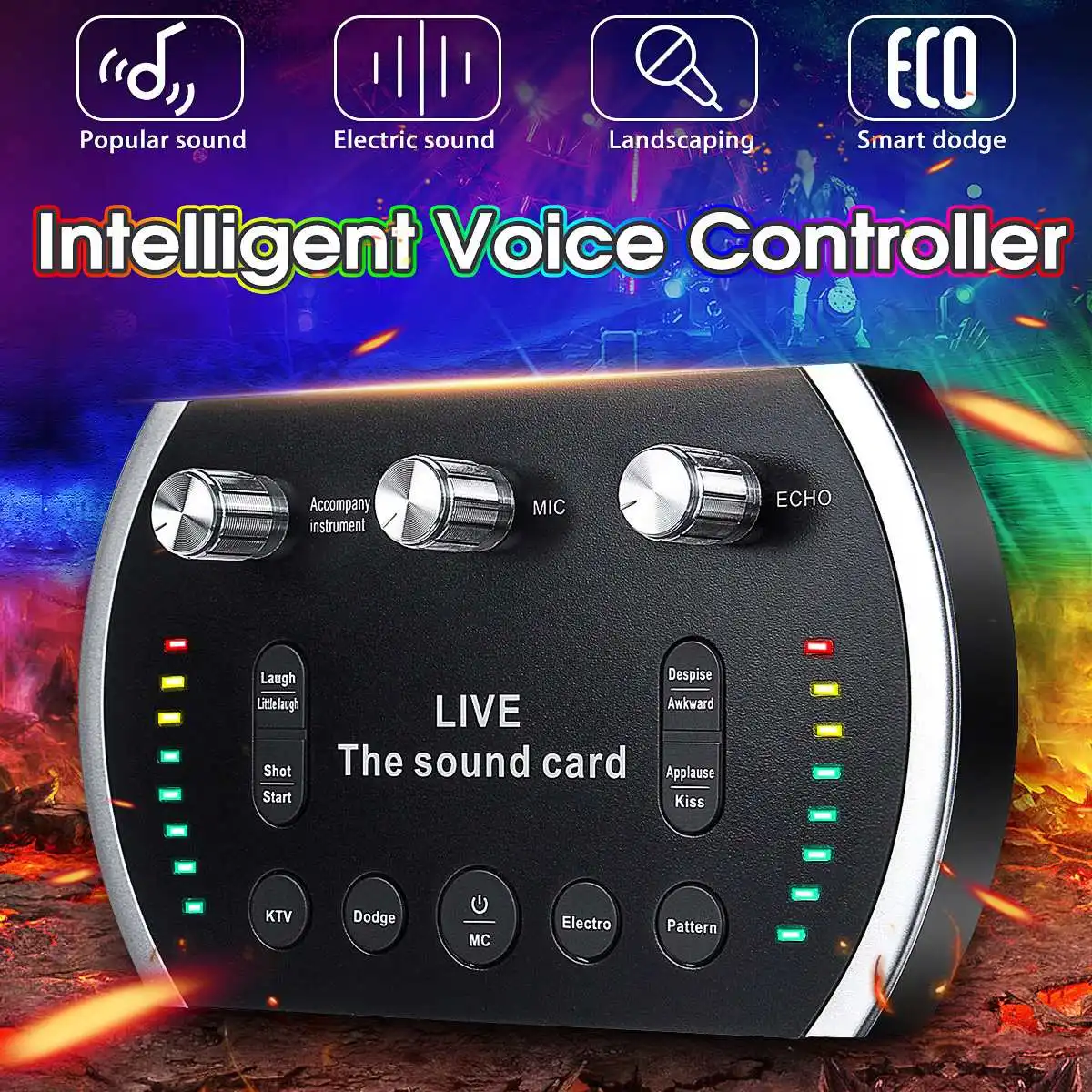 

Sound Card USB Audio Interface External Internet LIve Streaming Musik Live Applicable or Recording Microphone Guitar Rnchor