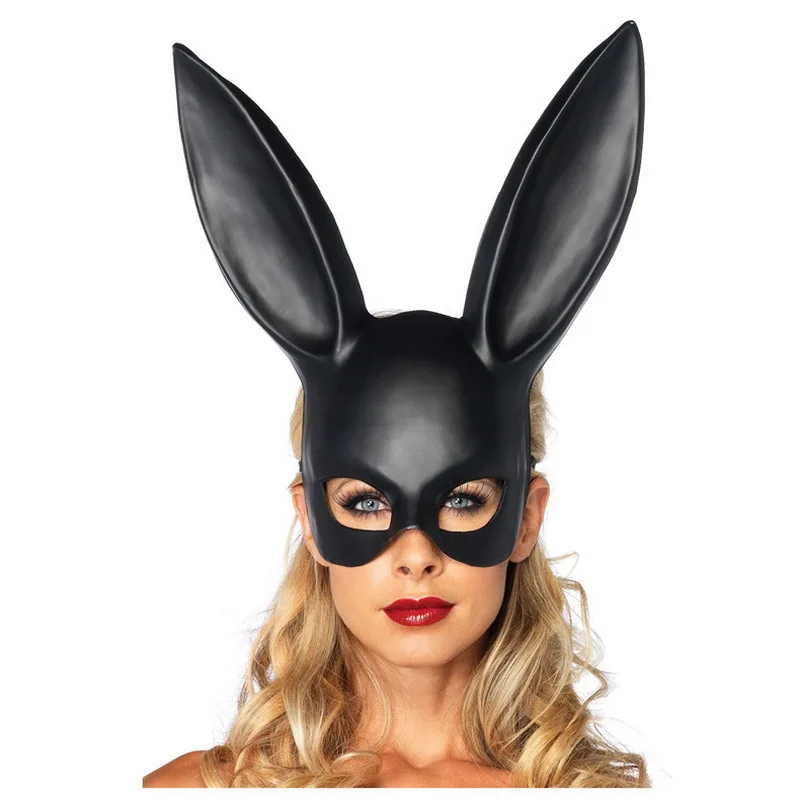 

36x18cm Easter Make-up Ball Rabbit Ear Mask Cosplay Costume Bunny Long Ears Party Mask For Bar KTV Makeup Halloween Masquerade