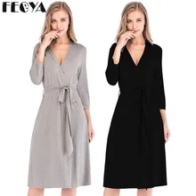 Хлопковый осенне-летний женский домашний халат, длинный ночной халат, спа-халаты для женщин, женская одежда для сна с поясом