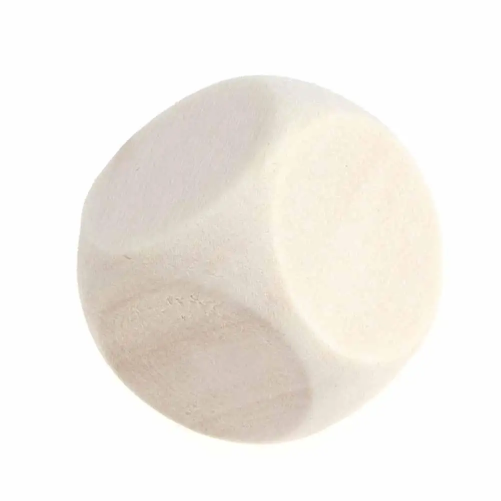 2 шт. Деревянные белые игральные кости шестисторонняя деревянная модель