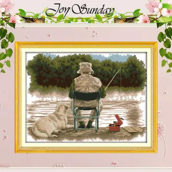 

Fishing Patterns Counted Cross Stitch DIY 11CT Printed 14CT Cross Stitch Sets Wholesale Cross-Stitch Kits Embroidery Needlework