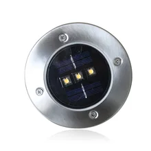 Перекрестная граница для 3LED солнечный подземный свет уличная газонная лампа Водонепроницаемая садовая лампа квадратная лампа пять цветов выбор