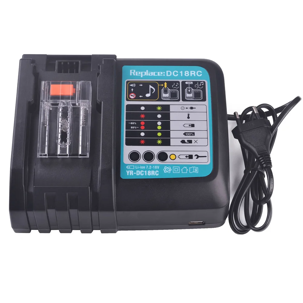 Быстрое зарядное устройство 14,4 В/18 в DC18RA \ RC 3A Быстрая зарядка для Makita BL1815 BL1830 GY88