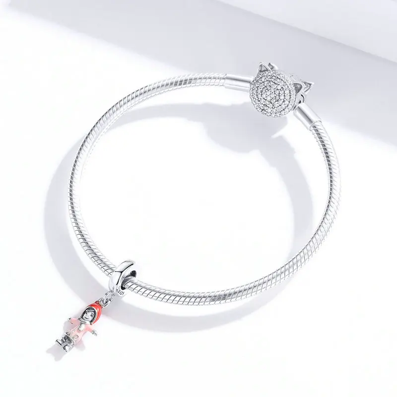 MOWIMO 925 пробы Серебряный лыжный мальчик и обнимает подвески для девушки бисер Подходит браслет Подвеска Дружба Ювелирные изделия BKC1352