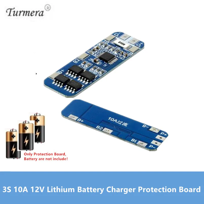 3S 10A 12V аккумулятор 18650 Защищенный 18650 модуль для 3 шт. 18650 литий-ионный аккумулятор зарядное устройство BMS 10,8 V 11,1 V 12,6 V