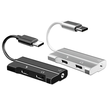 

Type-C o Converter, Portable Three-In-One TYPE-C+3.5mm o Adapter Cable, PD Fast Charge Converter