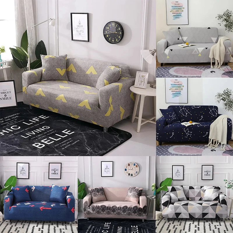 Fundas elásticas modernas para sofá de sala de estar, cubierta elástica