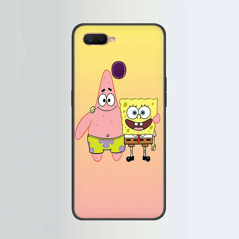 B3 EWAU SpongeBob SquarePants Silicone phone case for OPPO A5 A57 A59 A83 F7 F9 R9s R11s A37 A77 F11 R15 R17 pro - Цвет: B3