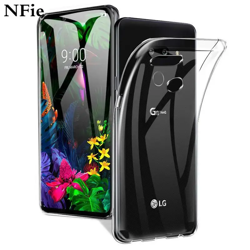 Прозрачный чехол для телефона из мягкого силикона ТПУ с рисунком LG G8S ThinQ V20 V30 V40 G6