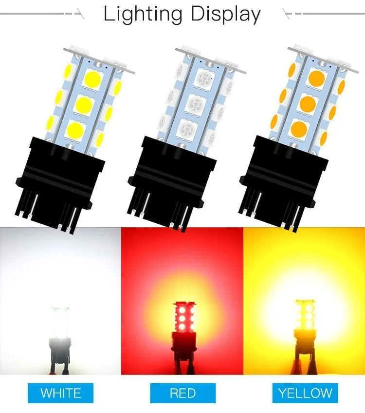 2 шт. 1156 1157 3157 3156 7440 7443 автомобильный светильник 18 SMD 5050 чипы P27/7 Вт светодиодные автомобильные лампы тормозной белый светильник s красный стояночный
