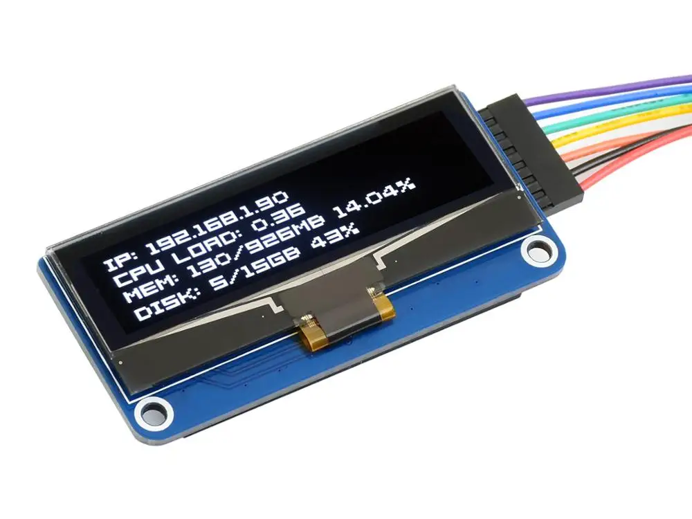 Waveshare 2,23 дюймовый oled-дисплей шляпа для Raspberry Pi 128*32 пикселей, SPI/iec интерфейс