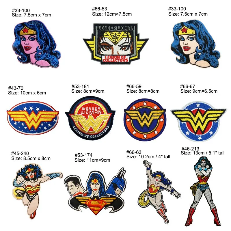 Чудо-Женщина W щит логотип Бэтмен патчи Диана Amazon принцесса DC COMICSbadge Костюмные принадлежности