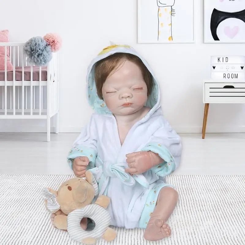 Reborn моделирование мягкая детская виниловая кукла набор износостойкости твердого сжатия сопротивление с капюшоном платье детский сад реквизит
