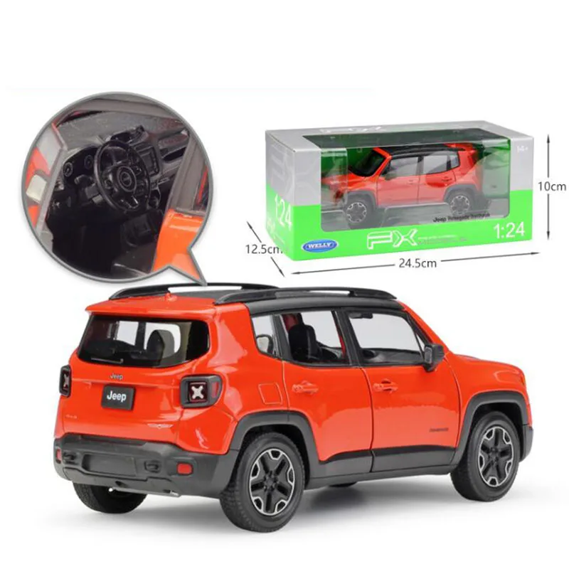 1:24 Масштаб джип Ренегат Trailhawk городской внедорожник джип беговые машины литая модель автомобиля игрушка F детские подарки коллекции