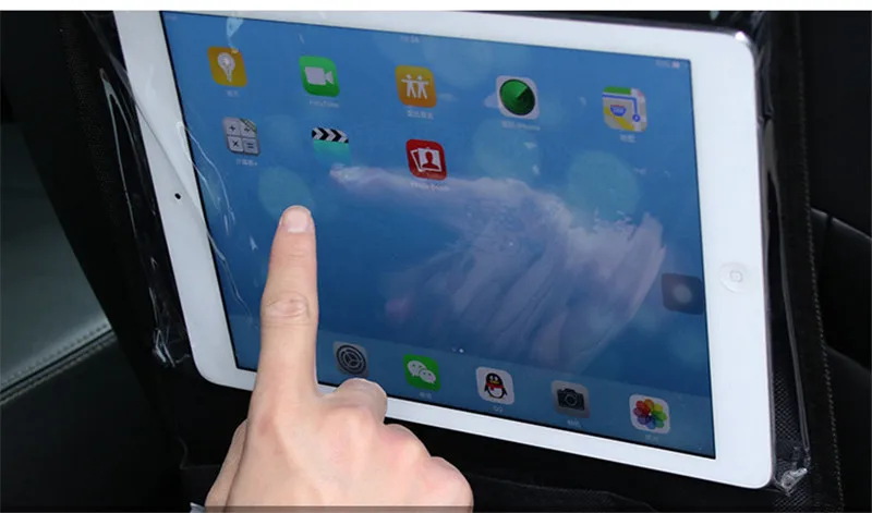 Huihom автомобильный органайзер для спинки сиденья iPad сумка для хранения сетчатый Карманный держатель для заднего сидения защитный чехол для детей 61*41 см 24*16"