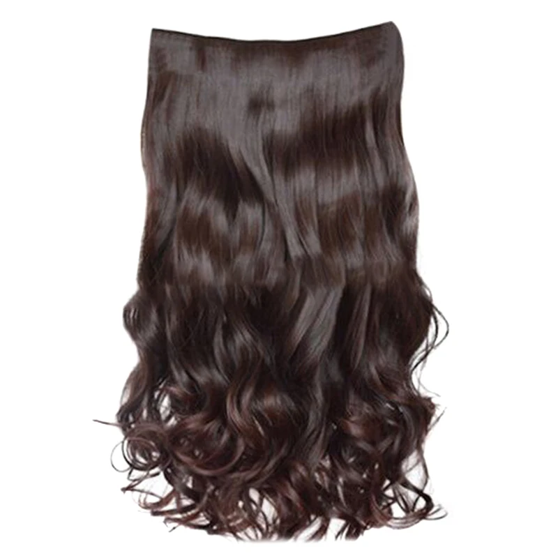 dark brown Длинные вьющиеся волосы парик синтетические волокна коготь на клипсе в наращивание волос MH88 - Color: dark brown
