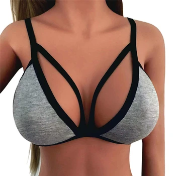 

2019 Womens Sexy Lingerie Pure Bralette Pure Three Quarters Unpadded Bra Cropped Regata Feminina Colete Feminino tops J50