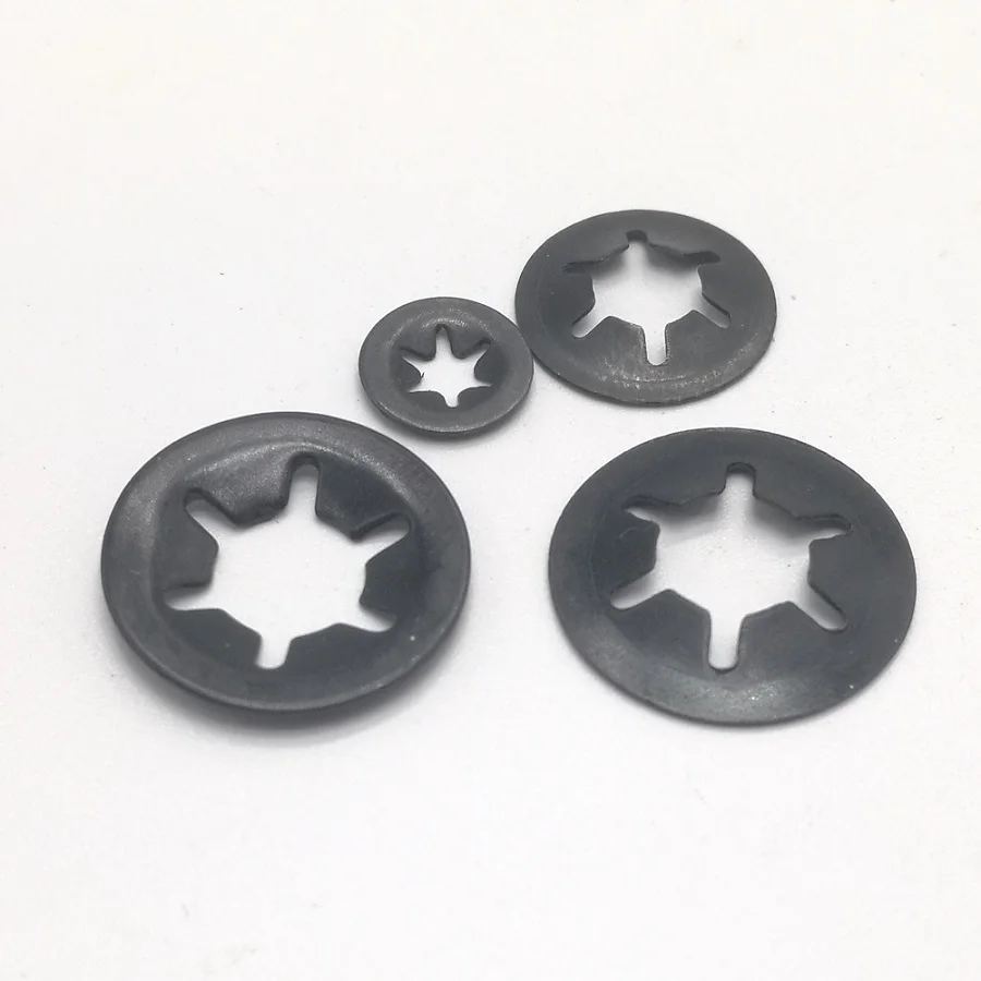 1000pcs 65mn M5 Tooth Starlock Push On Locking Washers Speed Clips