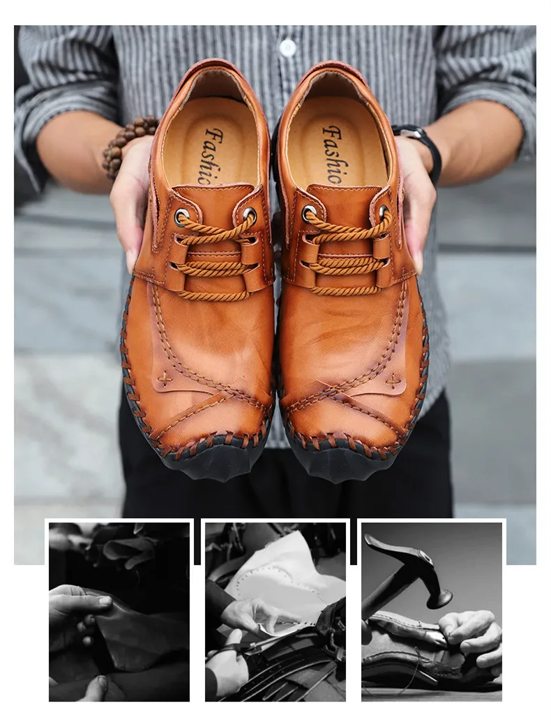 UEXIA мужская кожаная повседневная обувь в деловом стиле; мокасины; Лоферы ручной работы; весенние модные кроссовки; мужские водонепроницаемые мокасины; размеры 38-48