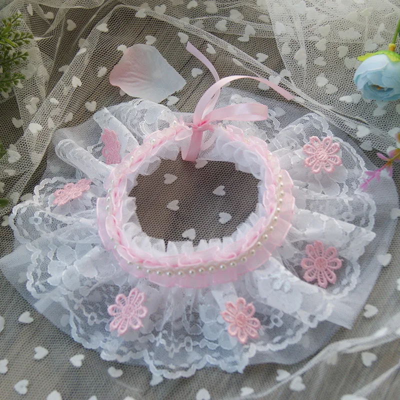 Lace Cats Collar Bib Adorable Pleated Elastic Mesh Pet Bibs Lace Ribbon Trims Toy Dolls Skirts Collar For Dog Cat Pet Clothing Lace Cats Collar Bib Adorable Pleated Elastic Mesh Pet Bibs Lace Ribbon Trims Toy Dolls Skirts Collar For Dog Cat Pet Clothing