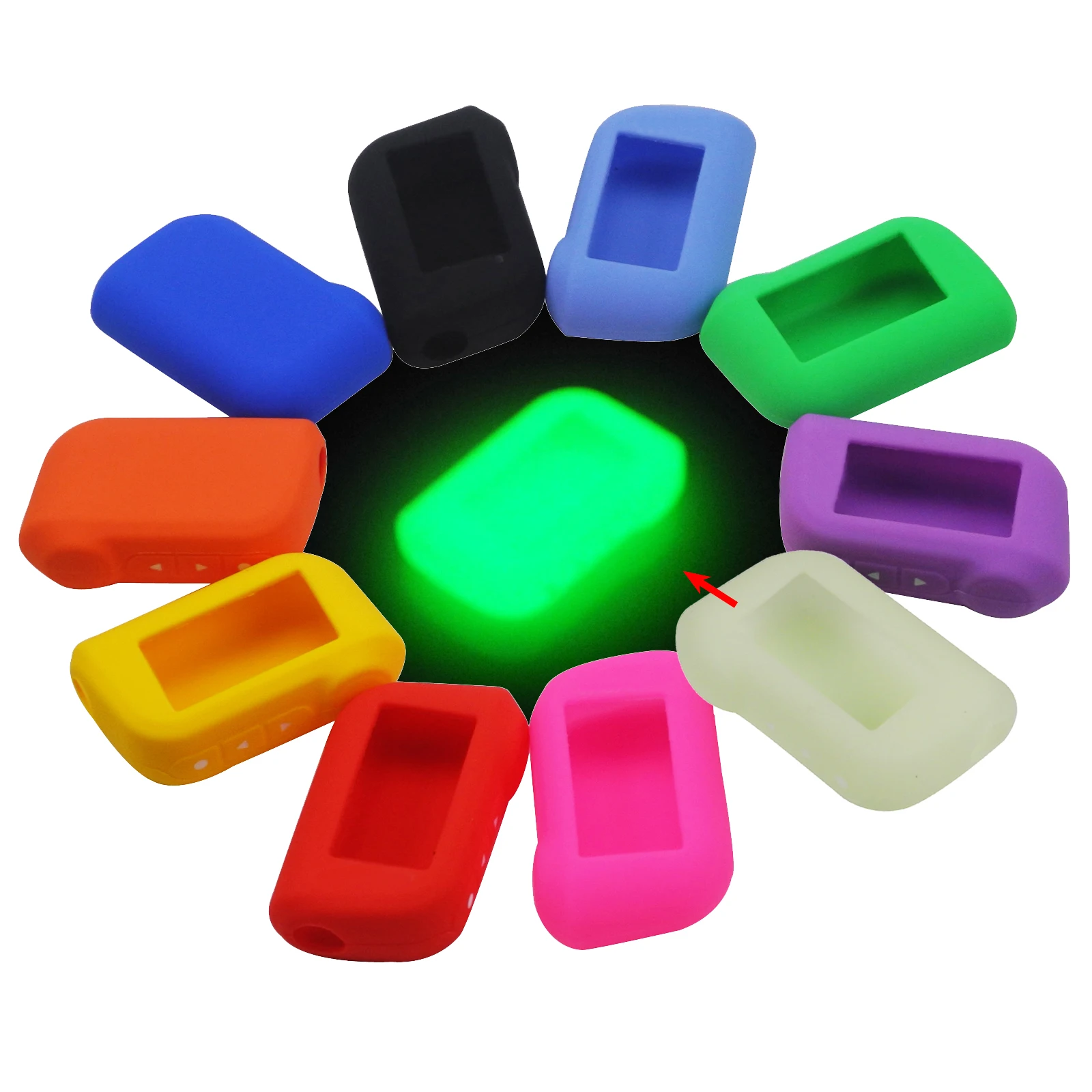 

jingyuqin Silicone Key Case LCD Remote Shell Cover for Starline A93 A63 Russian Two Way Car Alarm System Transmitter